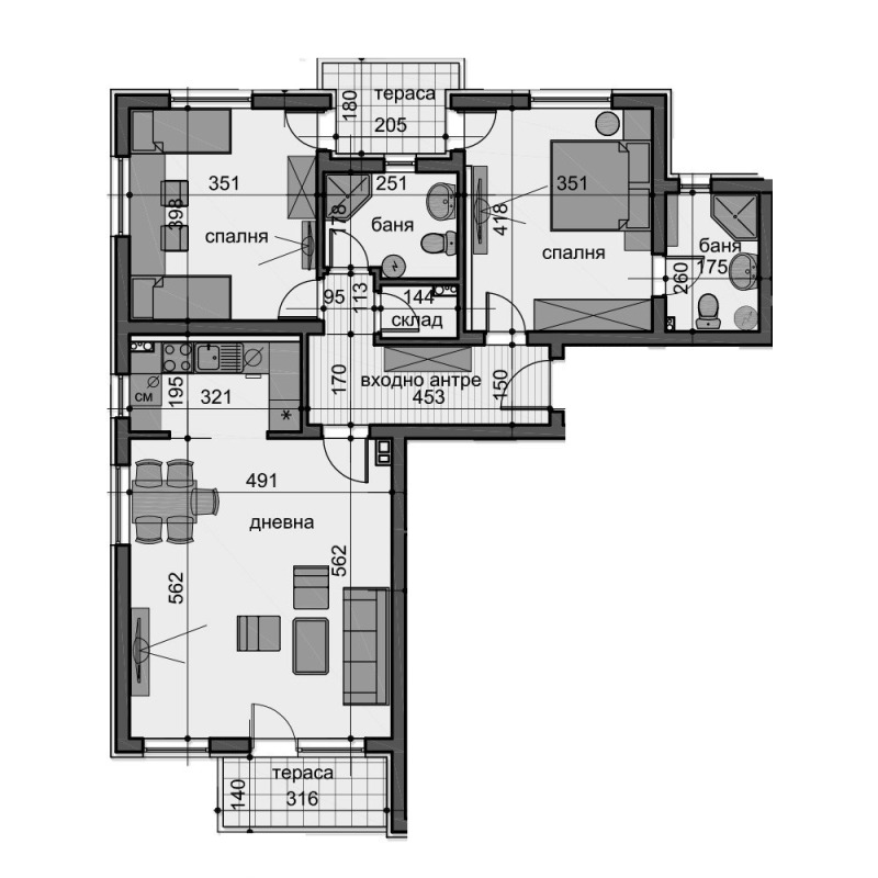 Eladó  2 hálószobás Plovdiv , Ostromila , 122 négyzetméter | 28986920 - kép [12]