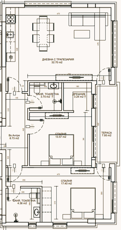 En venta  2 dormitorios Plovdiv , Karshiyaka , 117 metros cuadrados | 12740104 - imagen [3]