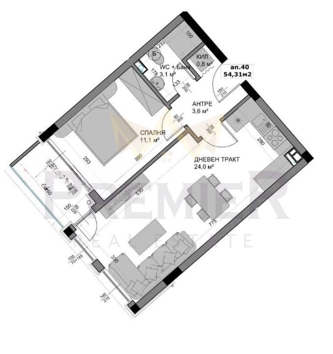 En venta  1 dormitorio Varna , Vladislav Varnenchik 1 , 62 metros cuadrados | 88205960