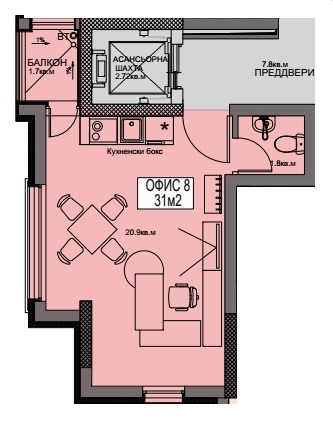 Na prodej  Kancelář Sofia , Krasno selo , 40 m2 | 21244788 - obraz [4]