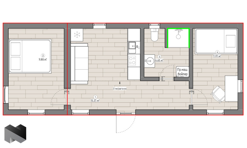 En venta  Estudio región Burgas , Primorsko , 35 metros cuadrados | 53792899 - imagen [13]