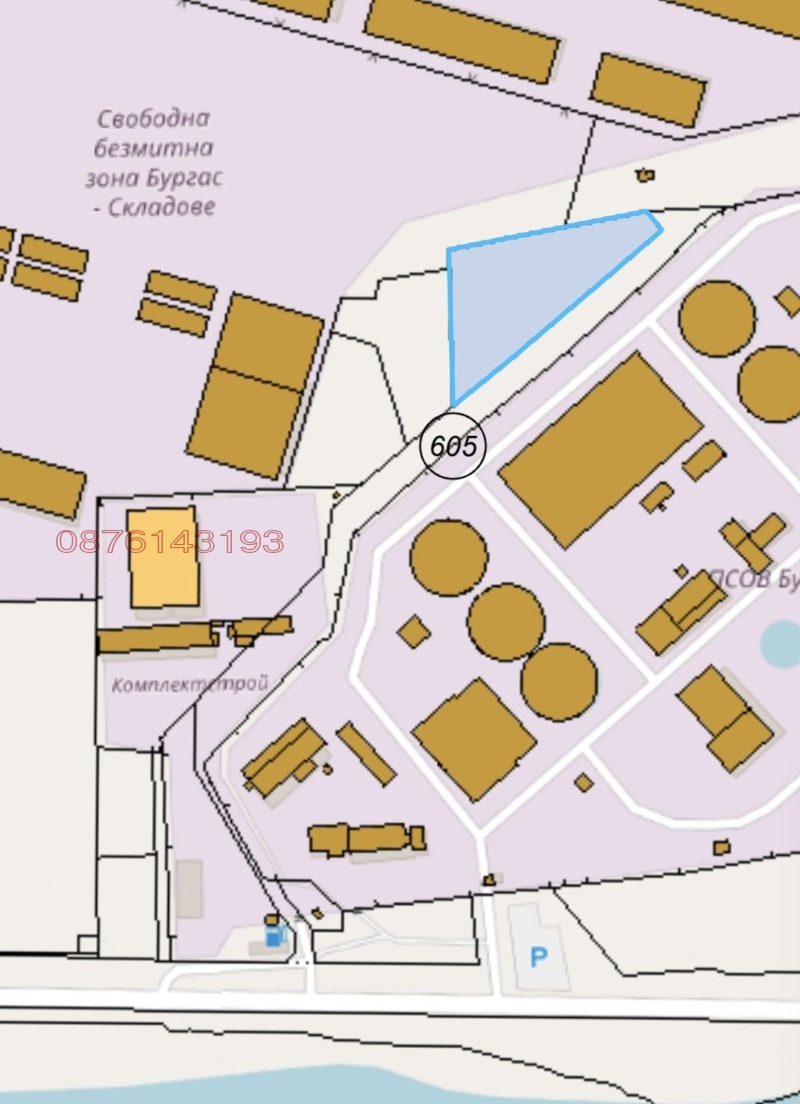 Продава ПАРЦЕЛ, гр. Бургас, Промишлена зона - Север