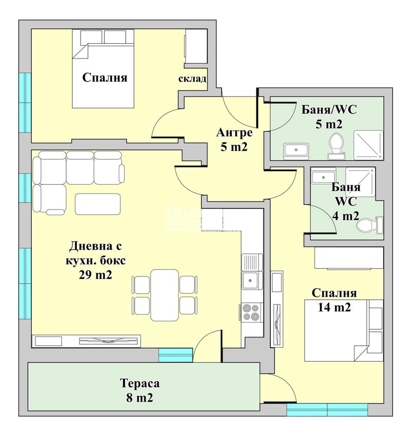 Продава 3-СТАЕН, гр. Пловдив, Христо Смирненски, снимка 2 - Aпартаменти - 47528298