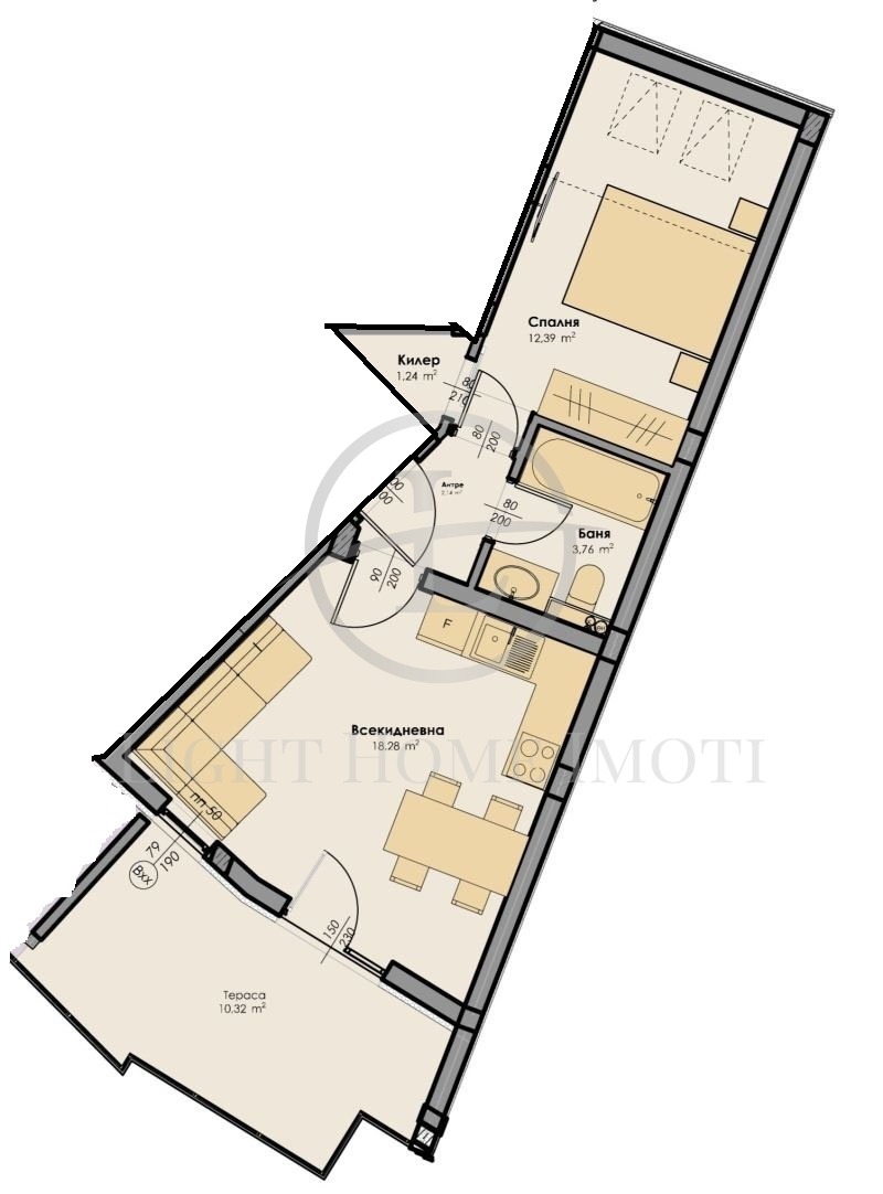 Till salu  1 sovrum Plovdiv , Centar , 66 kvm | 95857364 - bild [5]