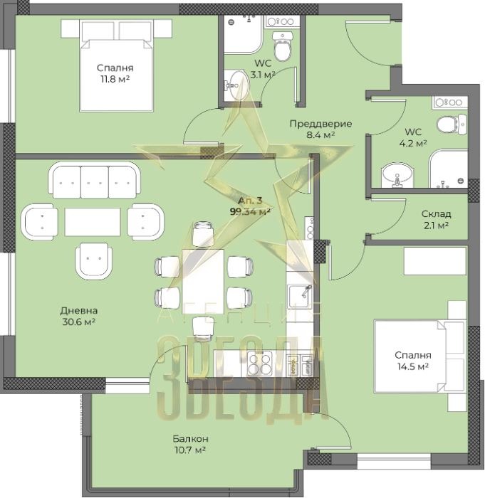 En venta  2 dormitorios Plovdiv , Belomorski , 110 metros cuadrados | 94904408