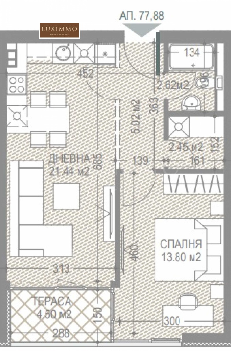 Satılık  1 yatak odası Sofia , Malinova dolina , 77 metrekare | 94084952 - görüntü [2]