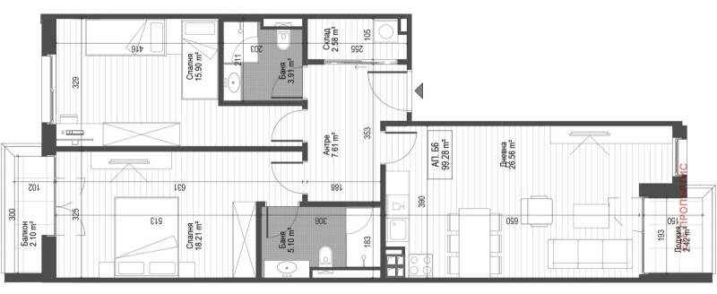 Продава 3-СТАЕН, гр. София, Зона Б-5, снимка 1 - Aпартаменти - 48125093