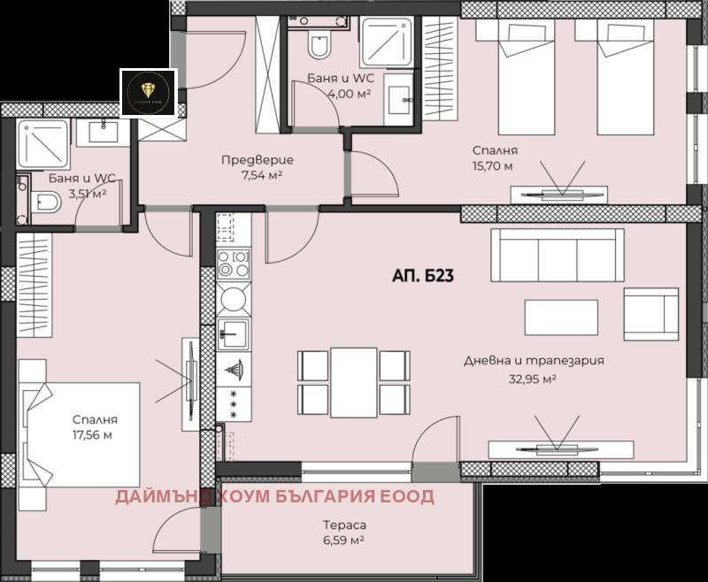 Satılık  2 yatak odası Plovdiv , Peşersko şose , 123 metrekare | 93547148 - görüntü [2]