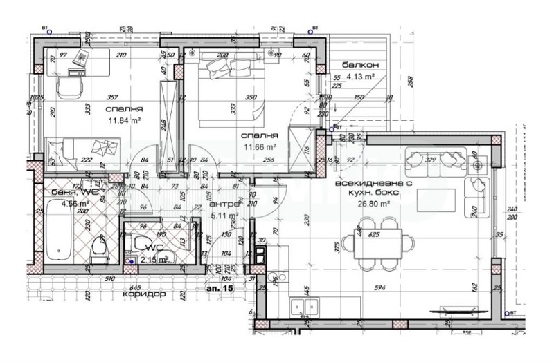 Продава 3-СТАЕН, гр. Варна, Виница, снимка 4 - Aпартаменти - 46667496