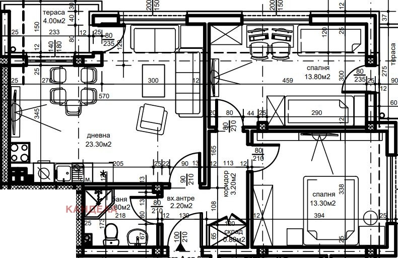 Продава 3-СТАЕН, гр. Пловдив, Южен, снимка 2 - Aпартаменти - 48801583