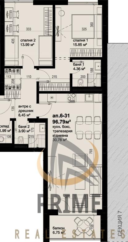 Продава 3-СТАЕН, гр. Бургас, област Бургас, снимка 5 - Апартаменти - 51970680