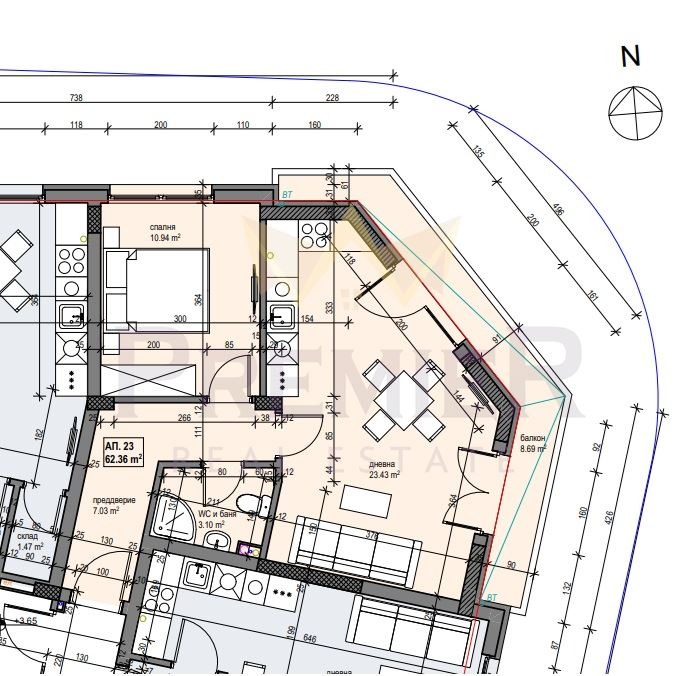 Na prodej  1 ložnice Sofia , Banišora , 73 m2 | 74643486 - obraz [8]