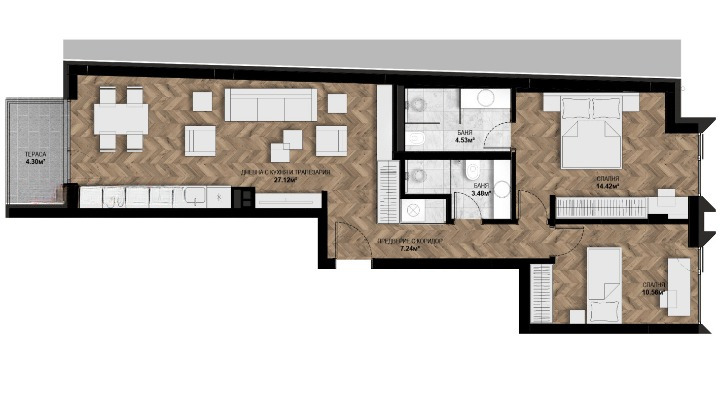 À vendre  2 chambres Sofia , Tsentar , 100 m² | 53526163 - image [14]