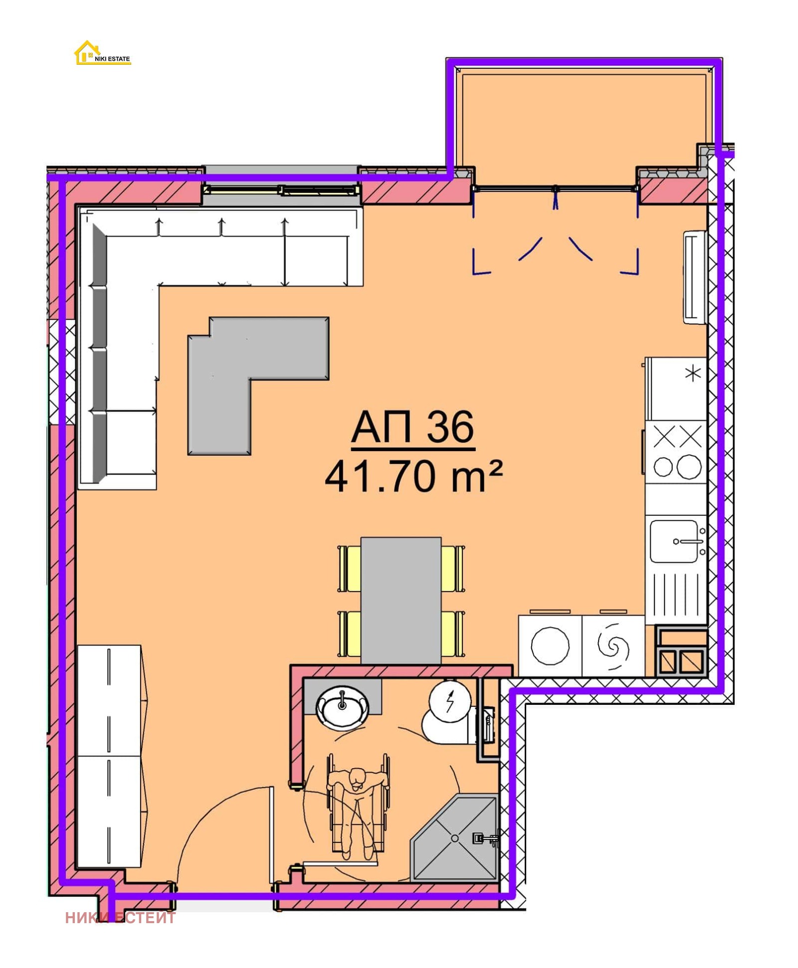Продава 1-СТАЕН, гр. Варна, Виница, снимка 2 - Апартаменти - 54261188