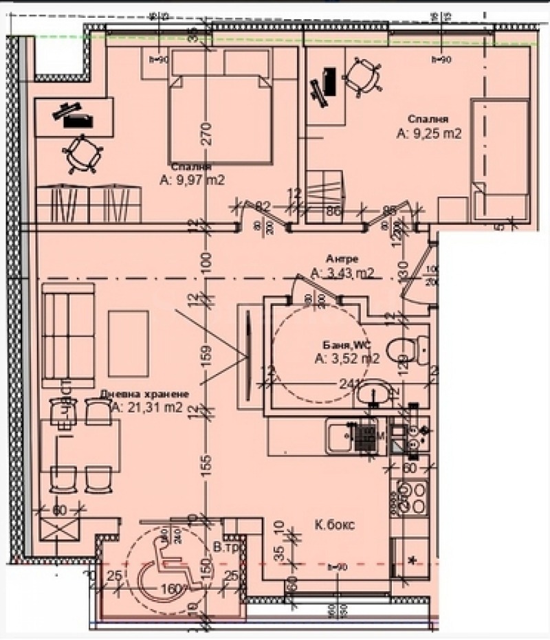 Продаја  2 спаваће собе Бургас , Зорница , 82 м2 | 79082612 - слика [2]