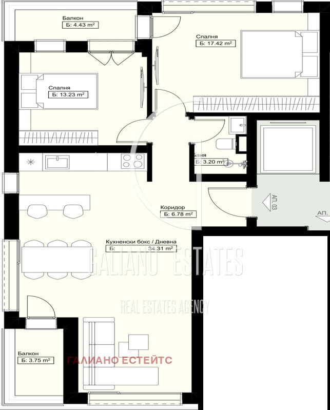 Продава 3-СТАЕН, град София, Обеля • 165000 € / 322711.95 лв. • 52770668 1