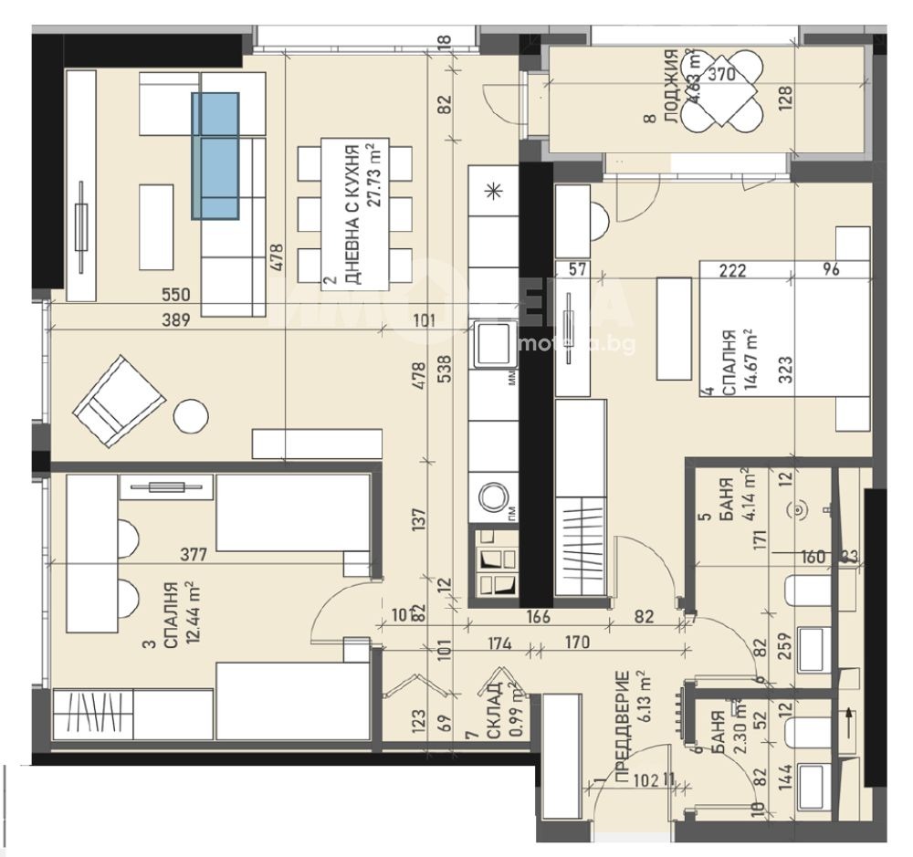 Продава 3-СТАЕН, гр. София, Банишора, снимка 4 - Апартаменти - 54217748