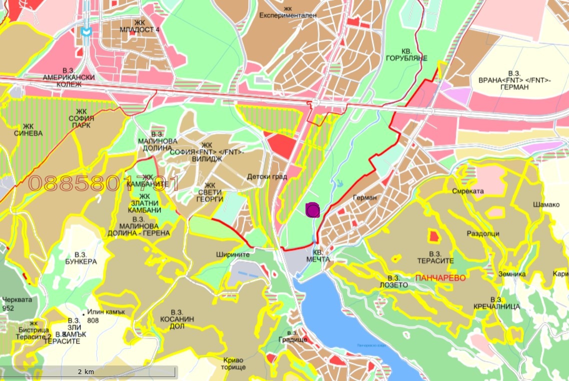 Продава ПАРЦЕЛ, гр. София, с. Панчарево, снимка 3 - Парцели - 53678015