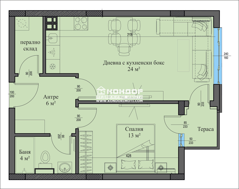 À venda  1 quarto Plovdiv , Hristo Smirnenski , 72 m² | 31986978 - imagem [5]