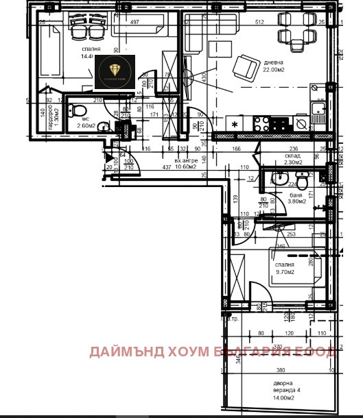 In vendita  2 camere da letto Plovdiv , Hristo Smirnenski , 108 mq | 46197537 - Immagine [2]
