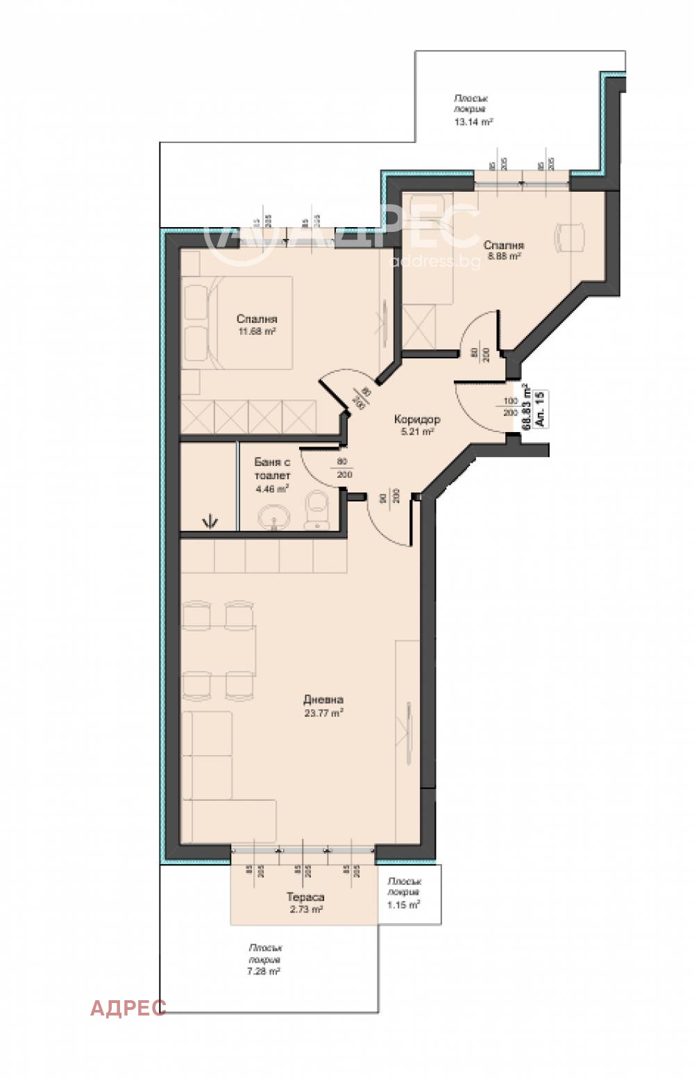 Продава 3-СТАЕН, гр. Варна, Аспарухово, снимка 2 - Апартаменти - 54330847