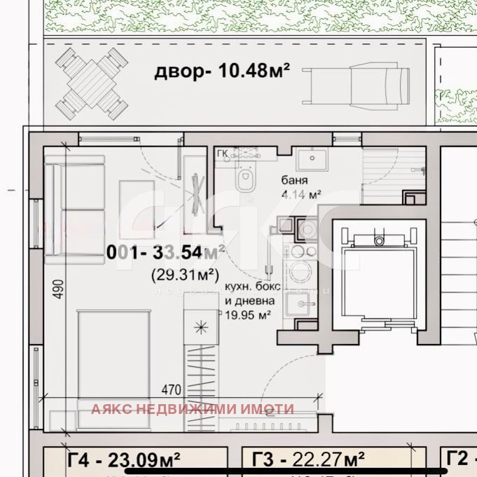 Продава 1-СТАЕН, гр. София, Кръстова вада, снимка 10 - Апартаменти - 55661306