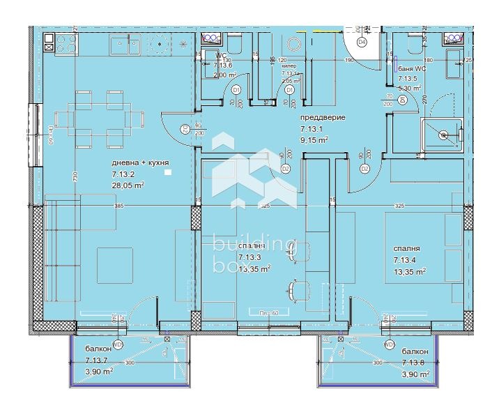 Продава 3-СТАЕН, гр. Варна, Кайсиева градина, снимка 2 - Апартаменти - 55538533
