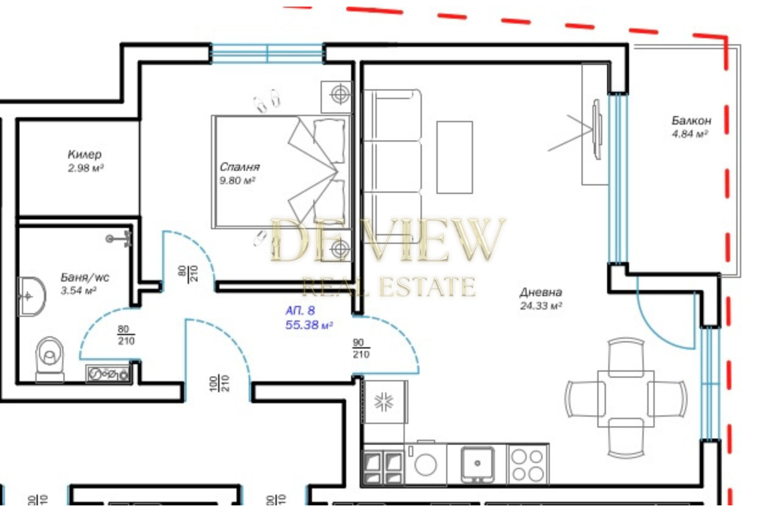 Продава 2-СТАЕН, гр. Варна, м-т Пчелина, снимка 3 - Апартаменти - 54541853