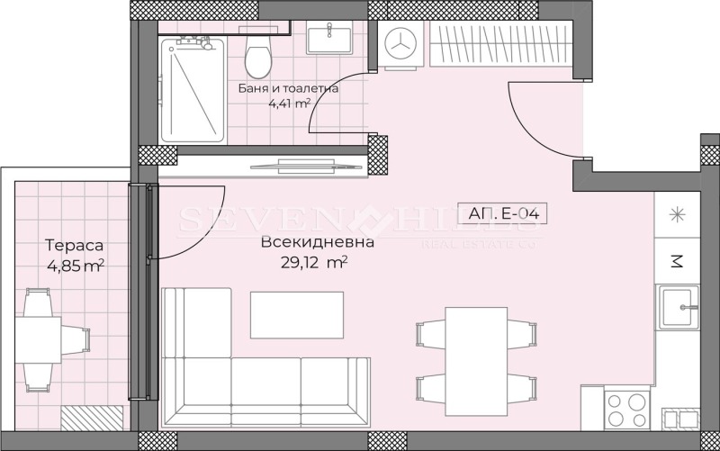 Продава 1-СТАЕН, гр. Пловдив, Остромила, снимка 3 - Aпартаменти - 48629010