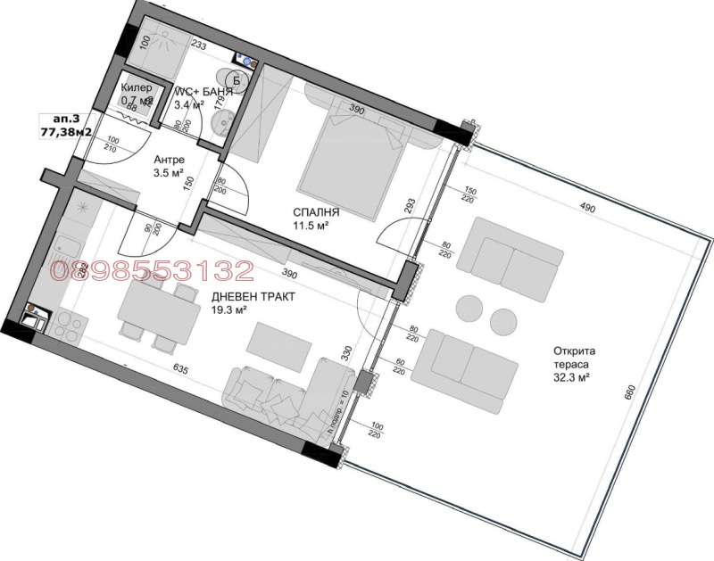 Продава 2-СТАЕН, гр. Варна, Владислав Варненчик 1, снимка 3 - Апартаменти - 53428082