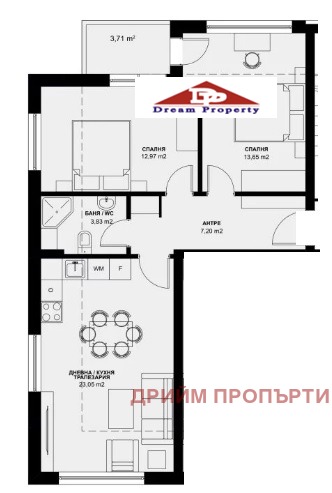 In vendita  2 camere da letto Sofia , Nadegda 1 , 92 mq | 70503275