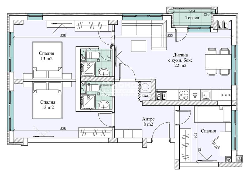 À vendre  3+ chambres Plovdiv , Vastanitcheski , 115 m² | 98120433 - image [2]