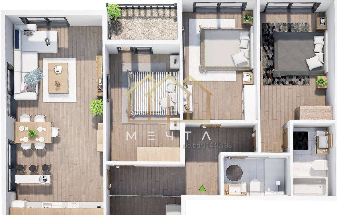 Продава 4-СТАЕН, гр. Пловдив, Христо Смирненски, снимка 3 - Апартаменти - 56218101