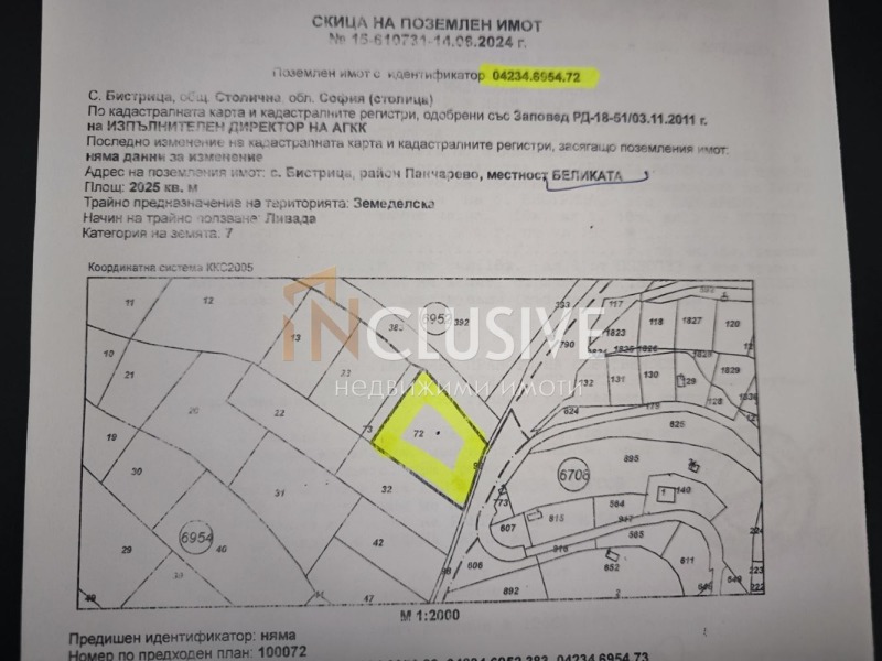 En venta  Trama Sofia , Bistritsa , 1300 metros cuadrados | 69829642 - imagen [5]