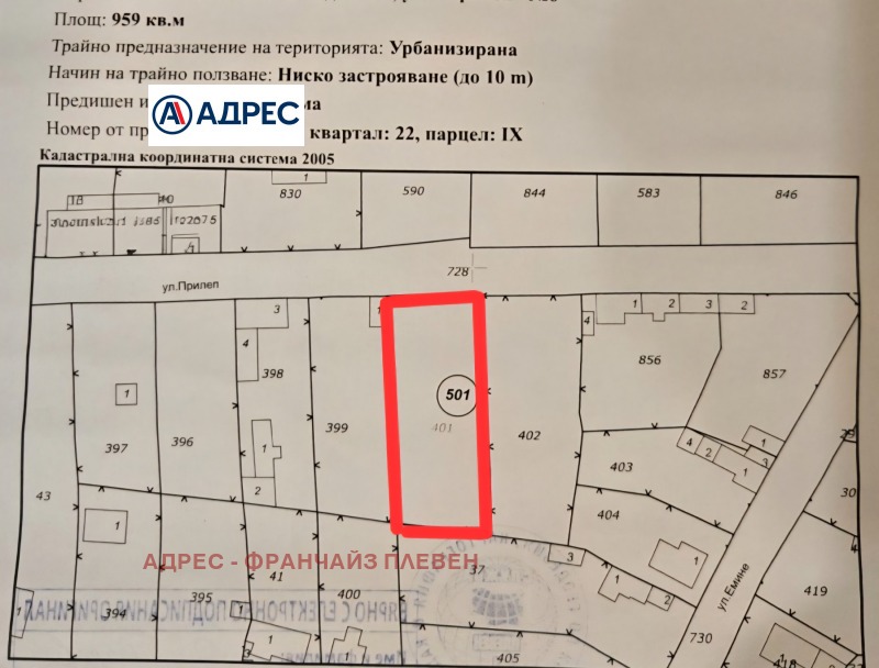 Продава ПАРЦЕЛ, с. Радишево, област Плевен, снимка 2 - Парцели - 53520427