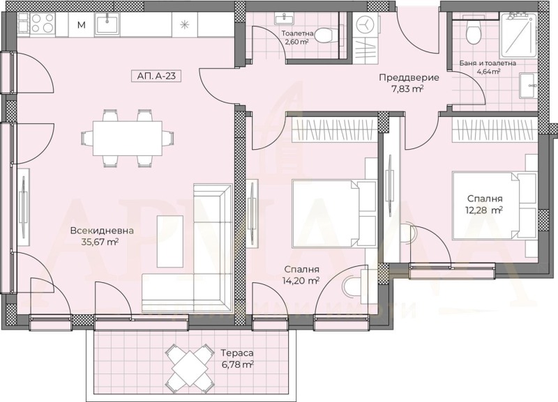 Satılık  2 yatak odası Plovdiv , Ostromila , 117 metrekare | 71022353 - görüntü [7]