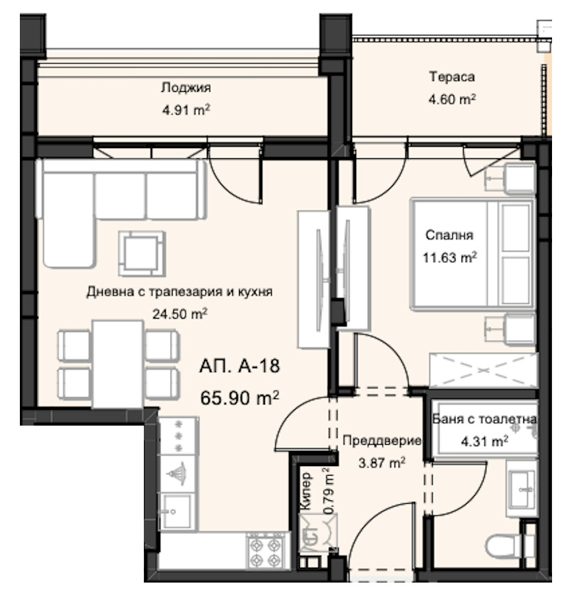 Продава 2-СТАЕН, гр. Пловдив, Остромила, снимка 2 - Апартаменти - 52290634
