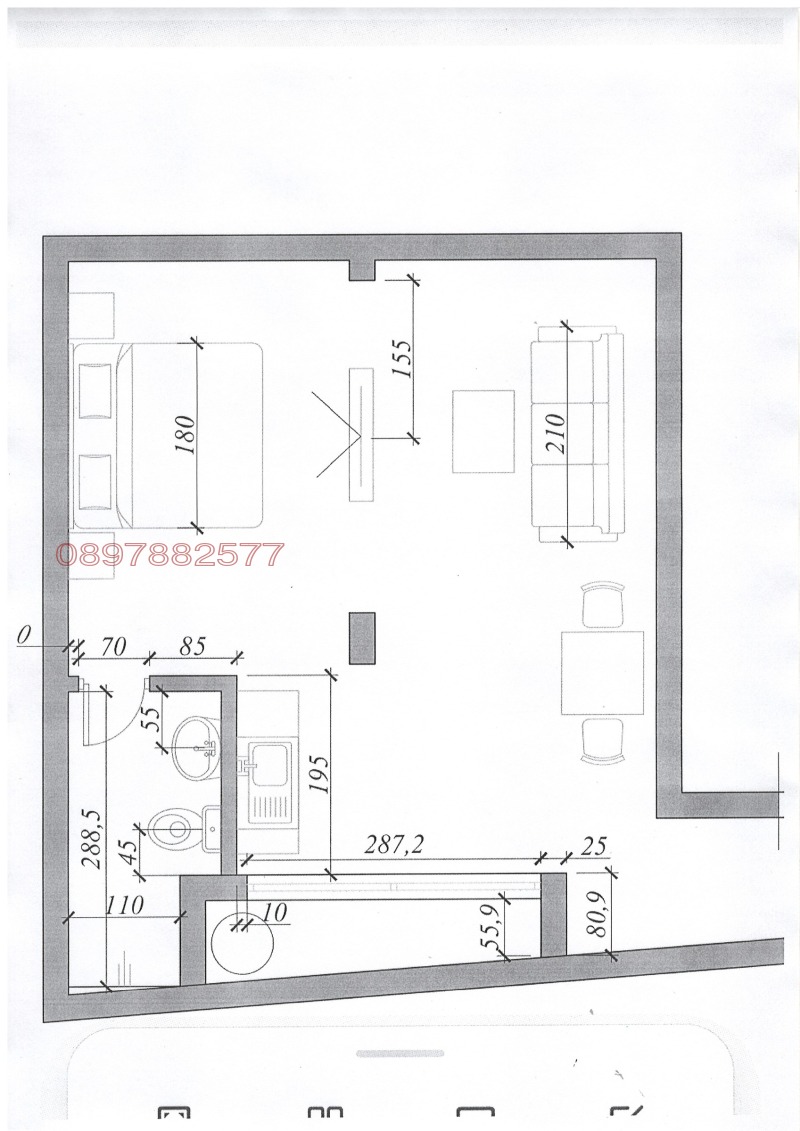 Продава 1-СТАЕН, гр. Варна, Погреби
