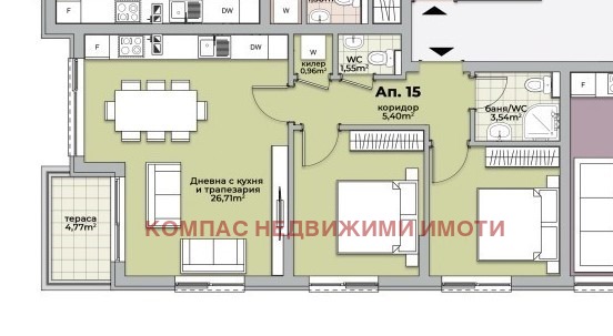 Продава 3-СТАЕН, гр. Варна, Бриз, снимка 4 - Aпартаменти - 46997776