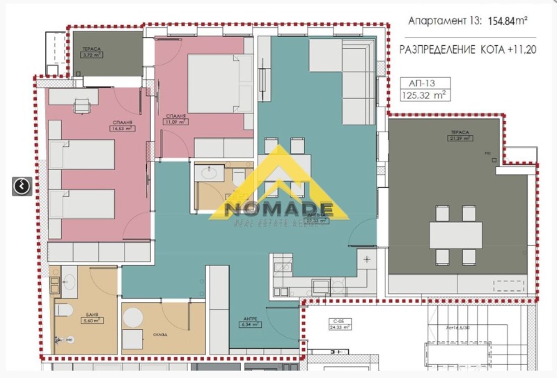 Продаја  2 спаваће собе Пловдив , Христо Смирненски , 155 м2 | 15566004 - слика [2]