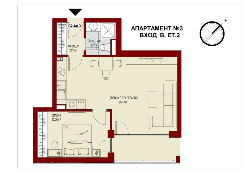 Продава 2-СТАЕН, гр. София, Сердика, снимка 1 - Aпартаменти - 47229379