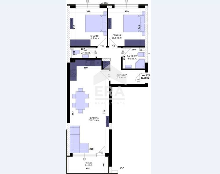Продаја  2 спаваће собе Варна , Кајсиева градина , 94 м2 | 58979014 - слика [3]