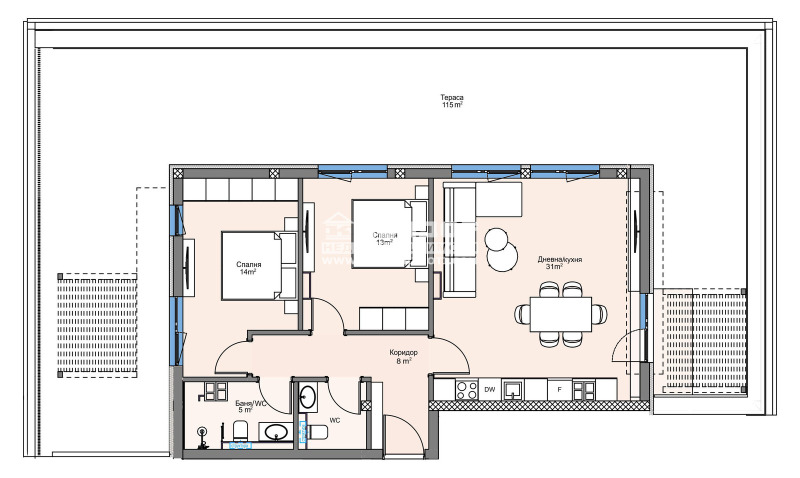 En venta  2 dormitorios Plovdiv , Karshiyaka , 214 metros cuadrados | 68436085 - imagen [2]