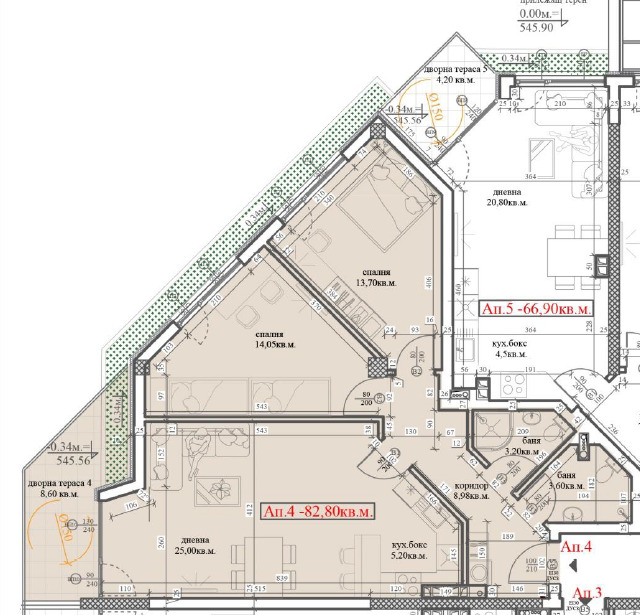 Продаја  2 спаваће собе Софија , Дружба 1 , 84 м2 | 52916870 - слика [3]