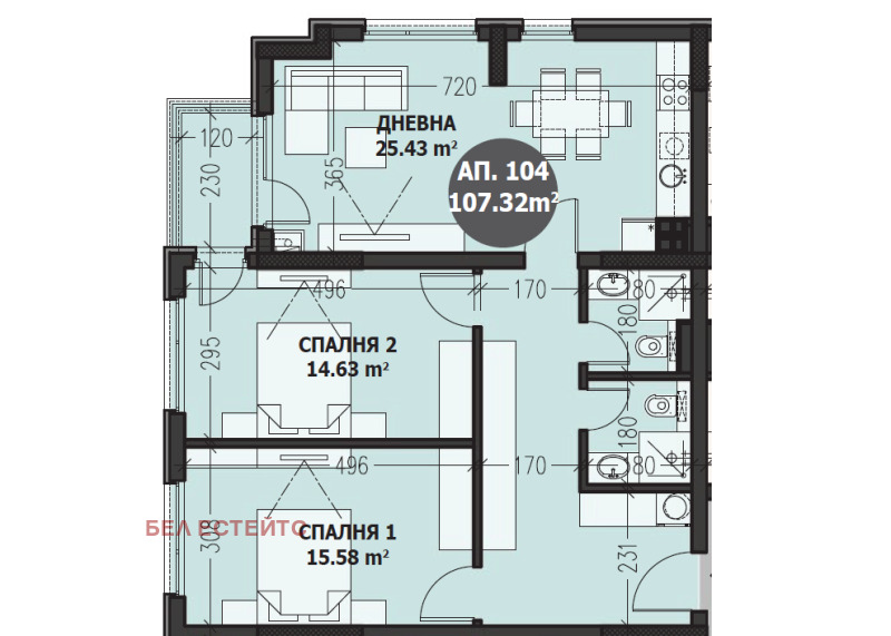 Продава  3-стаен град София , Малинова долина , 107 кв.м | 88833835 - изображение [5]