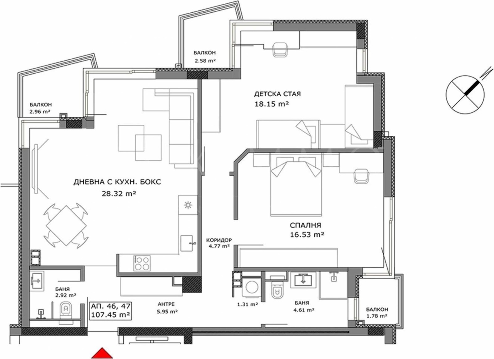 Продава 3-СТАЕН, гр. София, Овча купел, снимка 10 - Апартаменти - 54482400