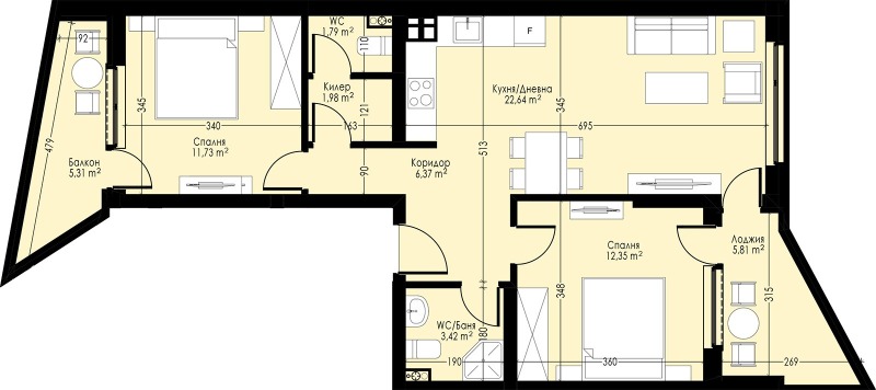 Продава 3-СТАЕН, гр. Варна, Възраждане 4, снимка 10 - Aпартаменти - 47510192