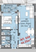Продава  2-стаен град Бургас , Меден рудник - зона Д , 67 кв.м | 63644047