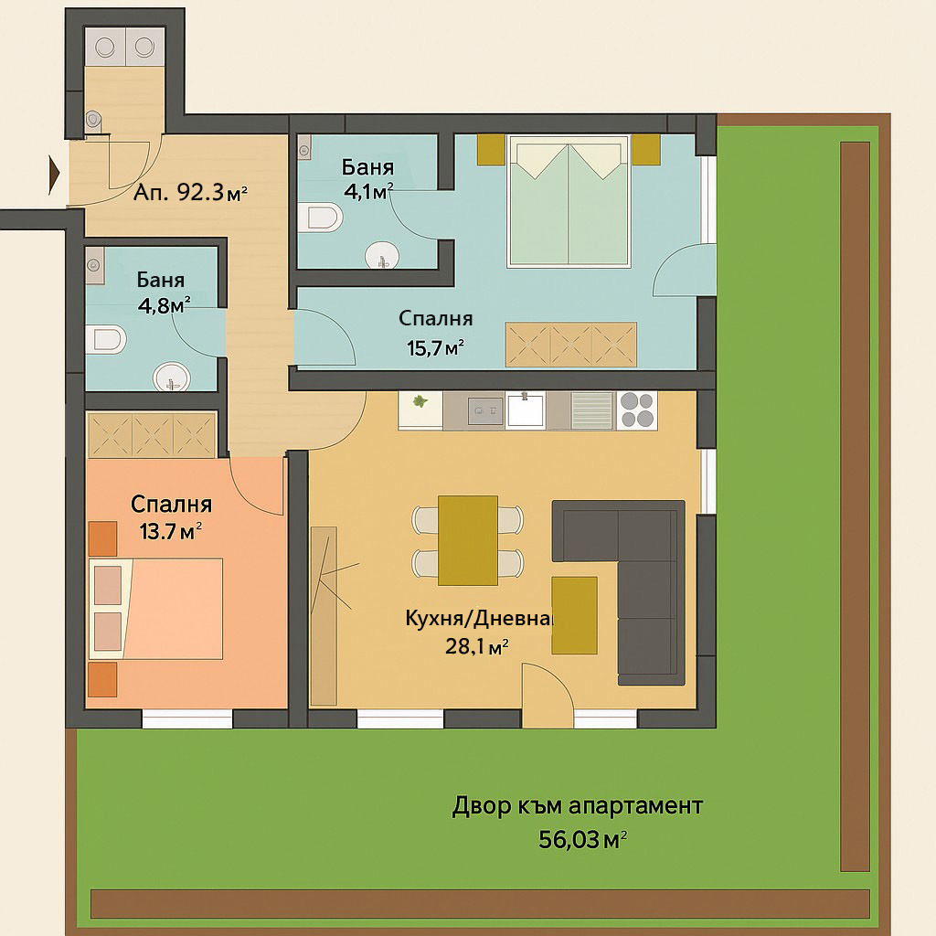 Продава 3-СТАЕН, гр. София, Лагера, снимка 15 - Апартаменти - 55326868
