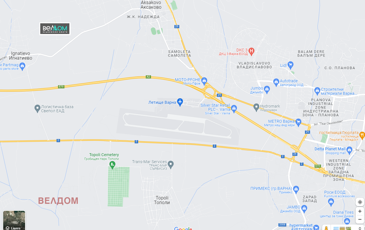 Продава ПАРЦЕЛ, гр. Варна, Летище, снимка 2 - Парцели - 45866289